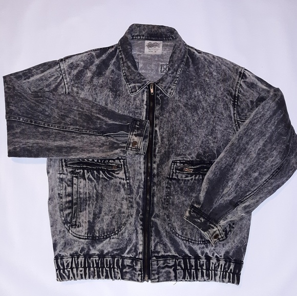 Other - Vintage stone washed jean jacket size small